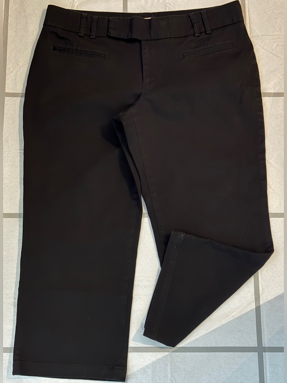 URBAN LIFE Black Mid Rise Stretch Capri Crop Pants Size 11/12